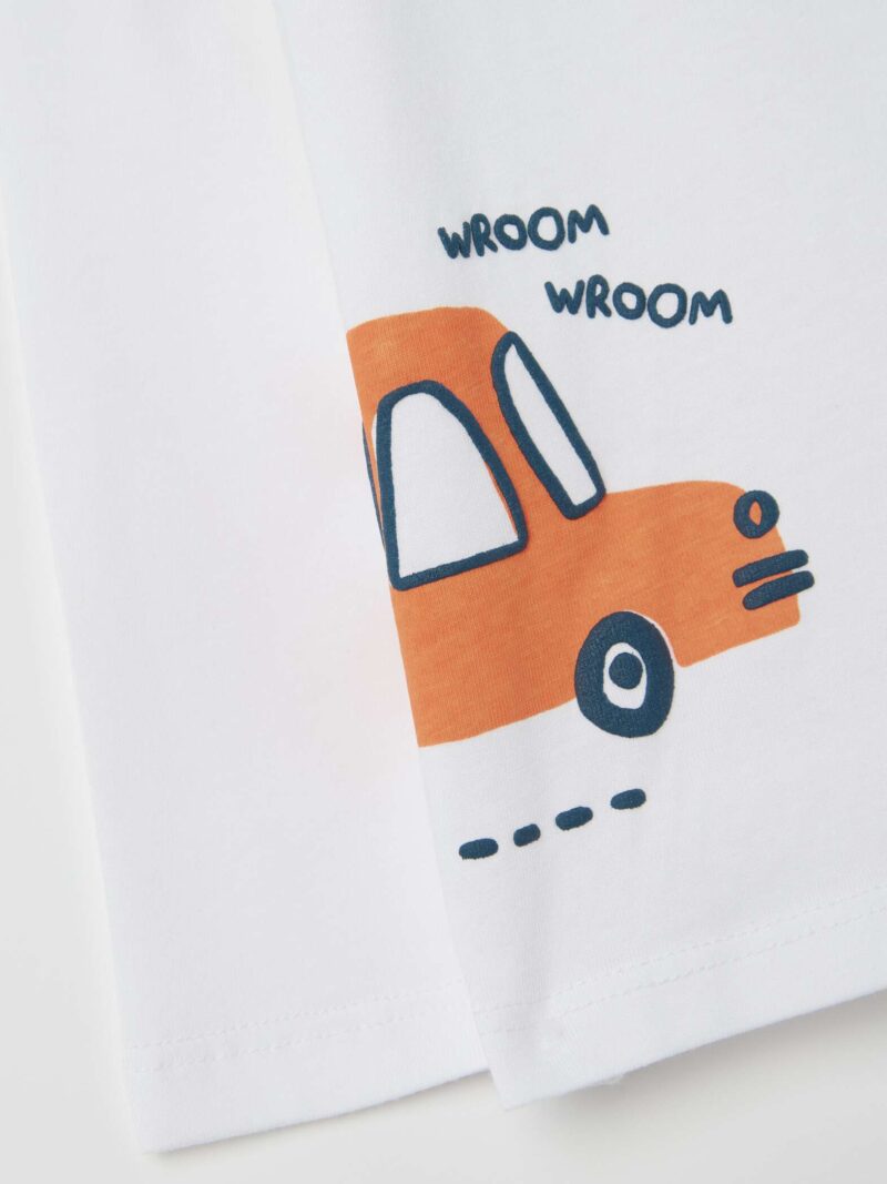 T-shirt en coton avec imprimé et manches longues – Image 4
