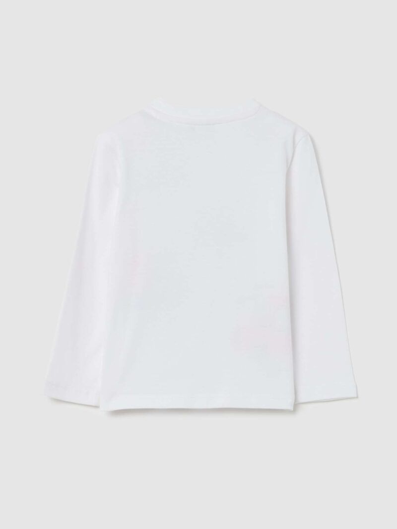 T-shirt en coton avec imprimé et manches longues – Image 2