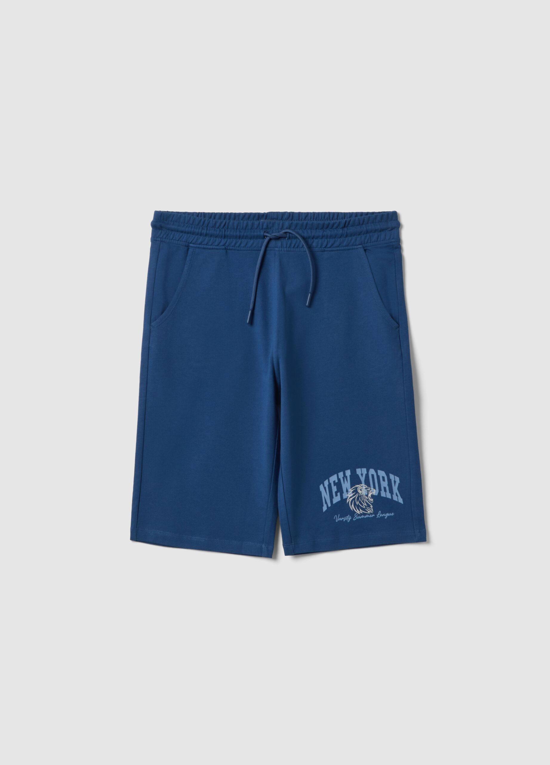 Short BOSS Headlo 1 bleu coton mélangé disponible chez DM'Sports