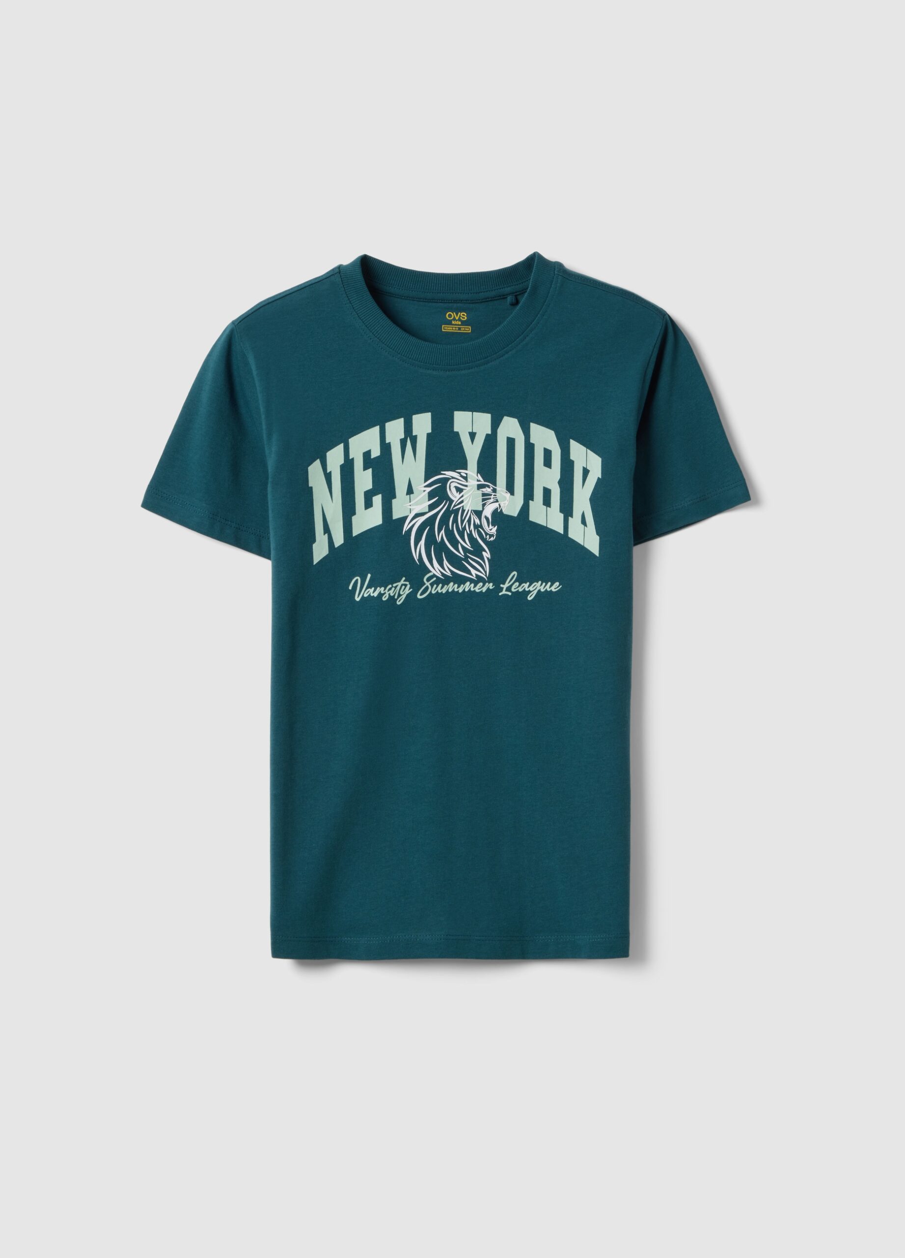 T-shirt Court Fille New Look – Vert Rayé – Taille 12-13 Ans – Coton